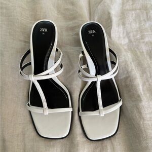 Zara Women's Elegant White Heels